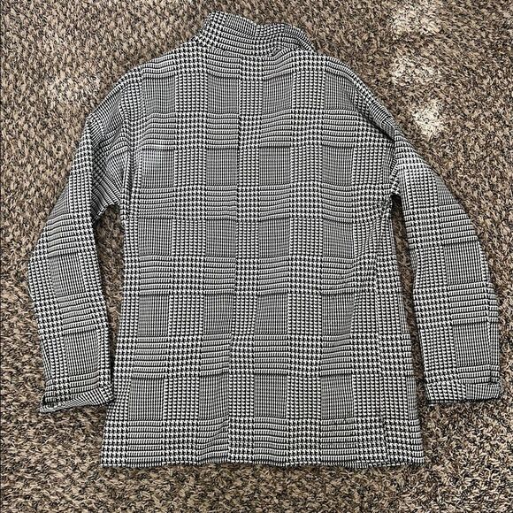Forever 21 black and white jacket blazer houndstooth print size medium womens - Picture 4 of 5